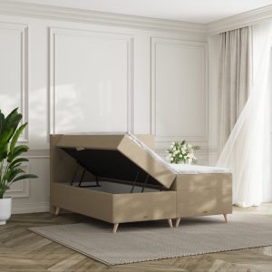 SÖVNN Thea Boxseng Med Opbevaring - 180x200 - Sand