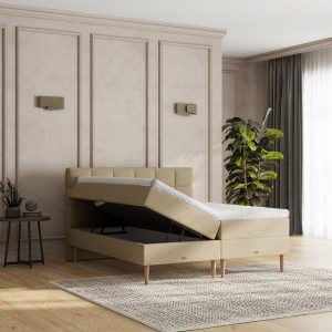 SÖVNN Zara Boxseng Med Opbevaring - 180x200 - Sand
